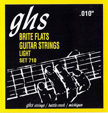 GHS 710 Brite Flats Nickel/Iron Light Gauge Electric Guitar Strings