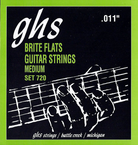 GHS 720 Brite Flats Nickel/Iron Medium Electric Guitar Strings