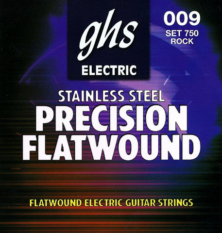 GHS 750 Precision Flatwound Stainless Steel Ultra Light Electric Guitar Strings