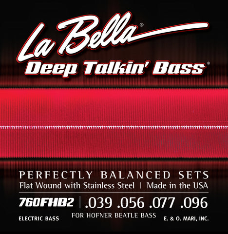 La Bella 760-FHB2 Flat Wound Hofner Beatle Bass Strings