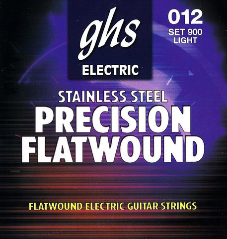 GHS 900 Precision Flatwound Stainless Steel Light Gauge Electric Guitar Strings