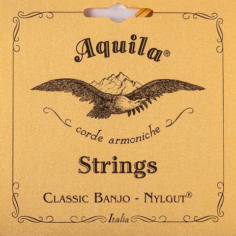 Aquila 7B Minstrel 5-String Banjo String Set, Low D or E Tuning, New Nylgut