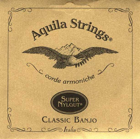 Aquila 5B 5-String Banjo String Set, Medium Tension, New Nylgut