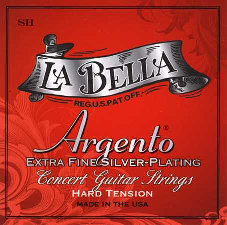 La Bella Argento SH Hard Tension Extra Fine Silver-Plated Classical Guitar Strings