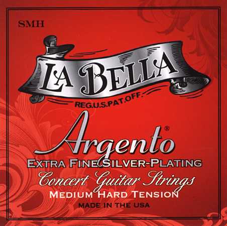 La Bella Argento SMH Medium Hard Tension Extra Fine Silver-Plated Classical Guitar Strings