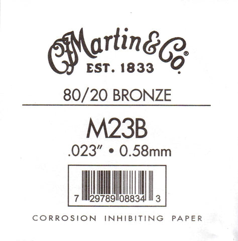 Martin Bronze Wound Ball End Single String .023