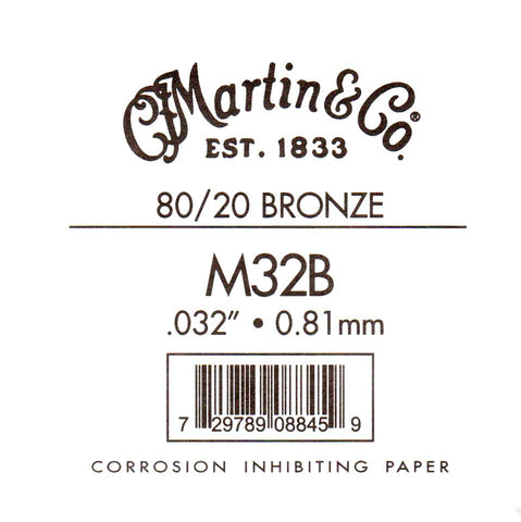 Martin Bronze Wound Ball End Single String .032