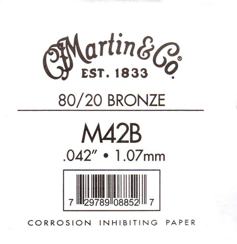 Martin Bronze Wound Ball End Single String .042