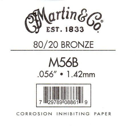 Martin Bronze Wound Ball End Single String .056