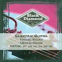 Black Diamond N477M Nickelwound Medium 6-String Electric Guitar Set