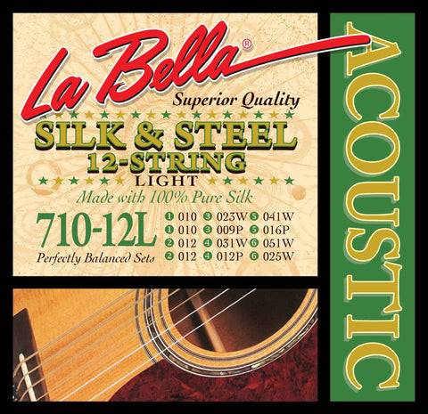 La Bella 710-12L Silk & Steel Light Gauge 12-String Acoustic Guitar Strings