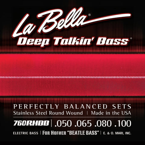 La Bella 760RHBB Rround Wound Hofner Beatle Bass Strings